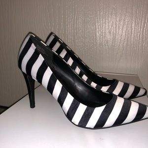 Navy/White Striped a.n.a Heels